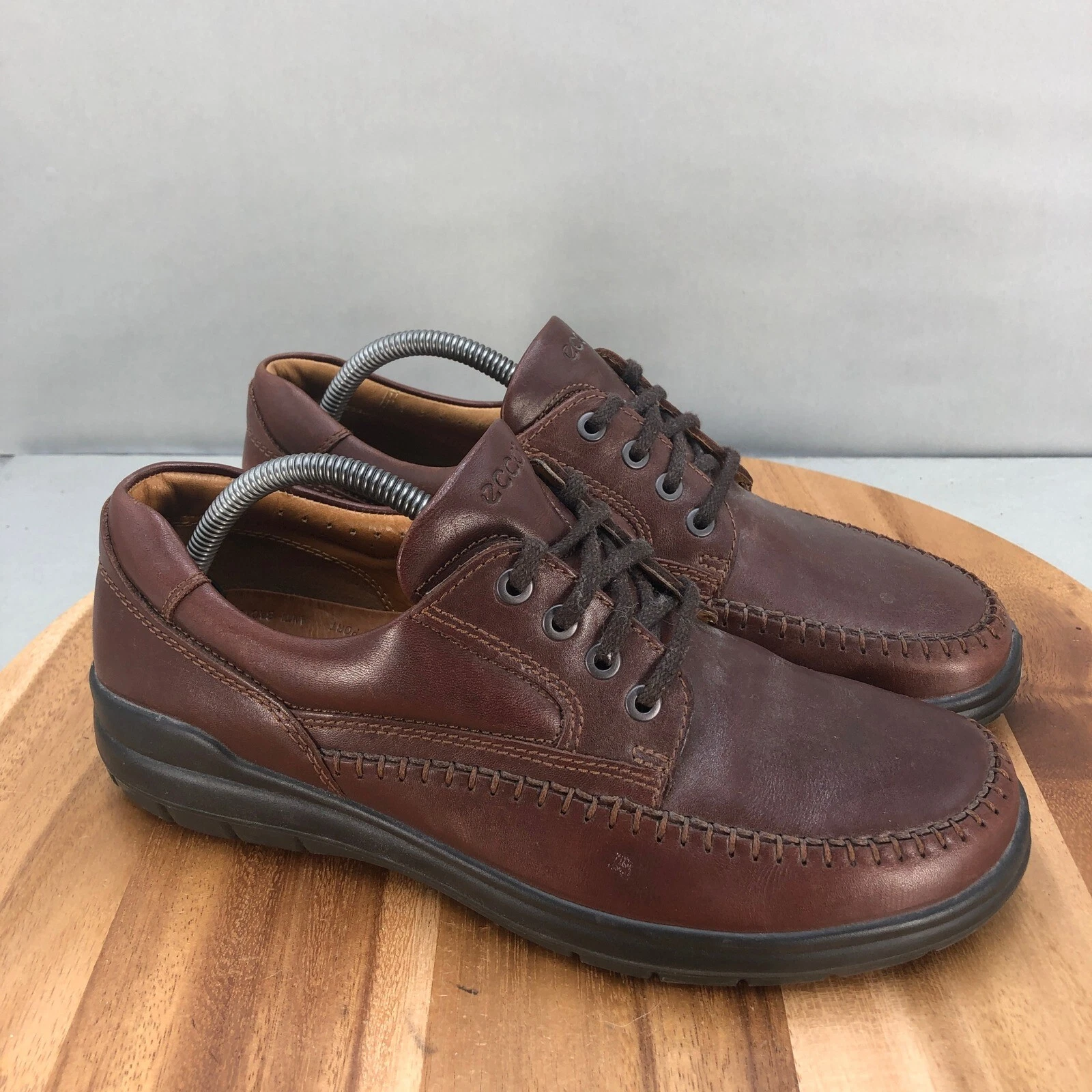 Sneakers Ecco Fusion II Moc Toe uomo 43 9 5 pelle marrone stringate Oxford