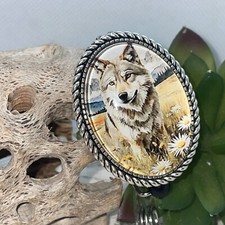 Wolf Wolves Rustic Nature Lanyard Unisex Retractable Reel ID Card Badge Holder