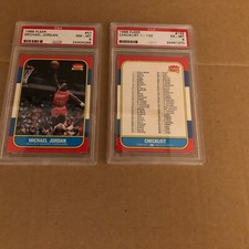 1986 fleer basketball complete  set of 132- 20 psa graded high grade nrmint set