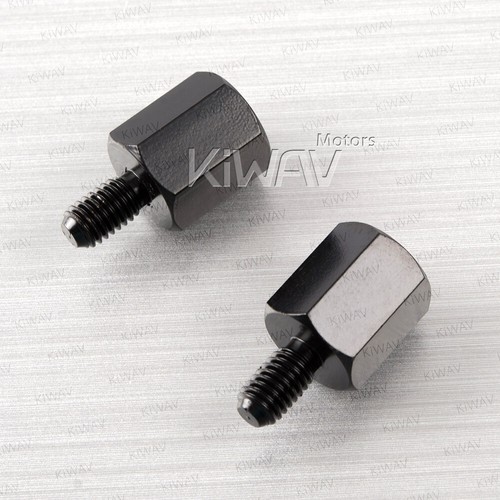 mirror adapter 10mm standard to 8mm standard (x2) fits scooter atv motorcycle ε - Picture 4 of 5