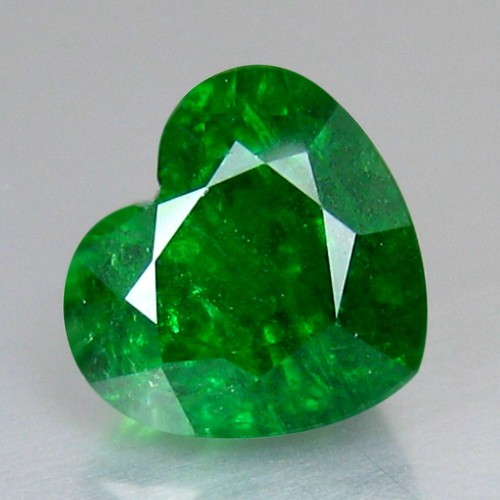 1.50 CT HEART 6.80X6.30 MM TANZANIA 100% NATURAL GREEN TSAVORITE GARNET GEMSTONE - Picture 2 of 3