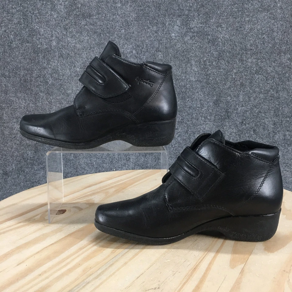 Martino ботинки женщин 8 узкий вересковый ботинок черный крюк и петля блок каблуки - Изображение 2 из 4