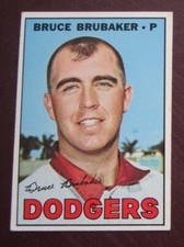 1967 Topps Bruce Brubaker (Los Angeles Dodgers) #276 EX