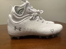 Men's Under Armour UA Spotlight Lux MC 2.0 Football Cleats WHITE New Sz 9