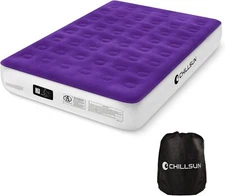 CHILLSUN Queen Air Mattress with Built in Pump, Elevated and  Durable 