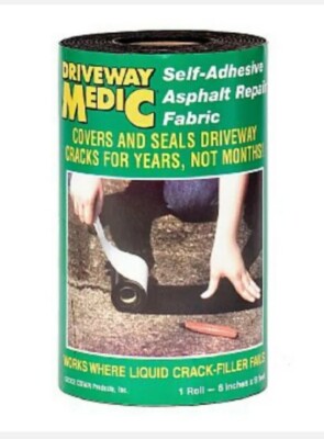 Driveway Medic 609MD Self Adhesive Asphalt Repair Fabric, 6'' x 9'
