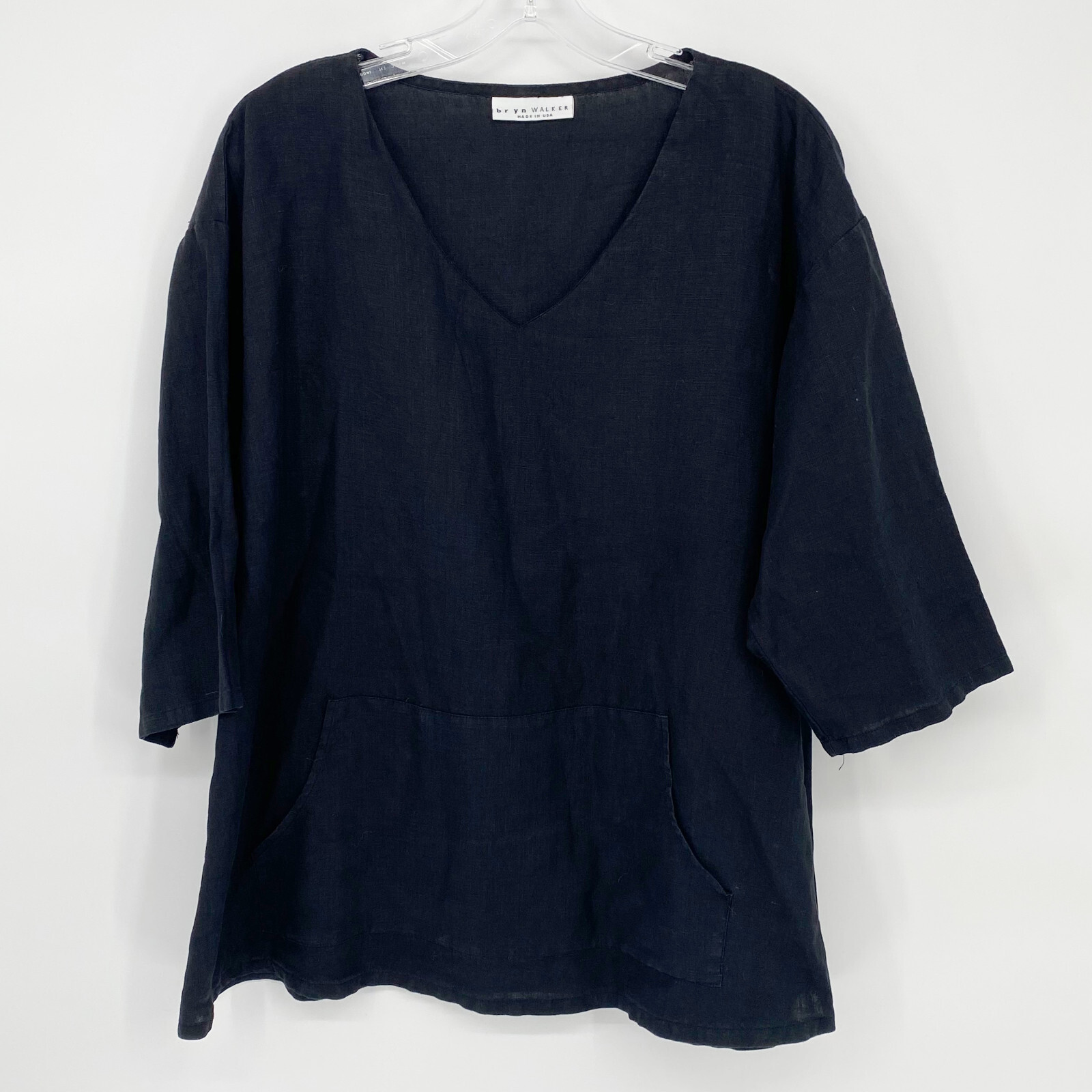 Bryn Walker XS Extra Small Solid Black Lagenlook … - image 1