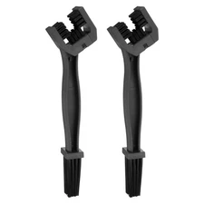 2Pcs Bicycle Chain Cleaning Tool Brush Bike Clean Brush Kit for Cleaning, Black
