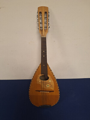 Alte Mandoline mit Blumenmotiv
