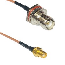 RG316 RP-TNC FEMALE BULKHEAD to SMA FEMALE RF Cable Rapid-SHIP LOT