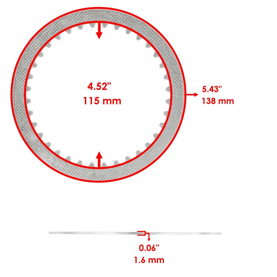 Placas de fricción de embrague para Suzuki GS500E 1997-2000 / GS500F 2004 2005-2009  Foto 3 de 3