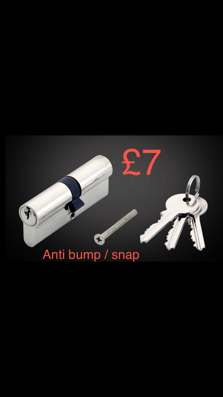 Anti Bump Snap Euro Double Cylinder 40-60 (100mm) Nickel
