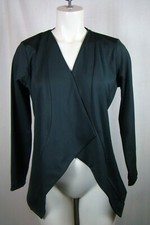 Devon & Jones Women's Long Sleeve Perfect Fit Draped Open Blazer Wrap XS