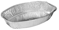 Handi-Foil Mini Oval Casserole Aluminum Pan 25/PK - Disposable 22 oz Container 