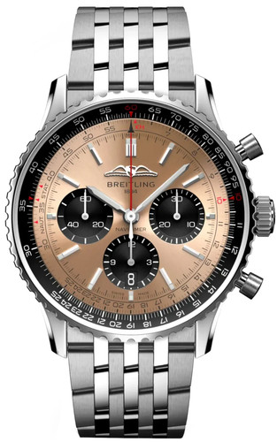 Breitling Navitimer Chronograph Copper Dial 43mm Men's Watch AB0138241K1A1
