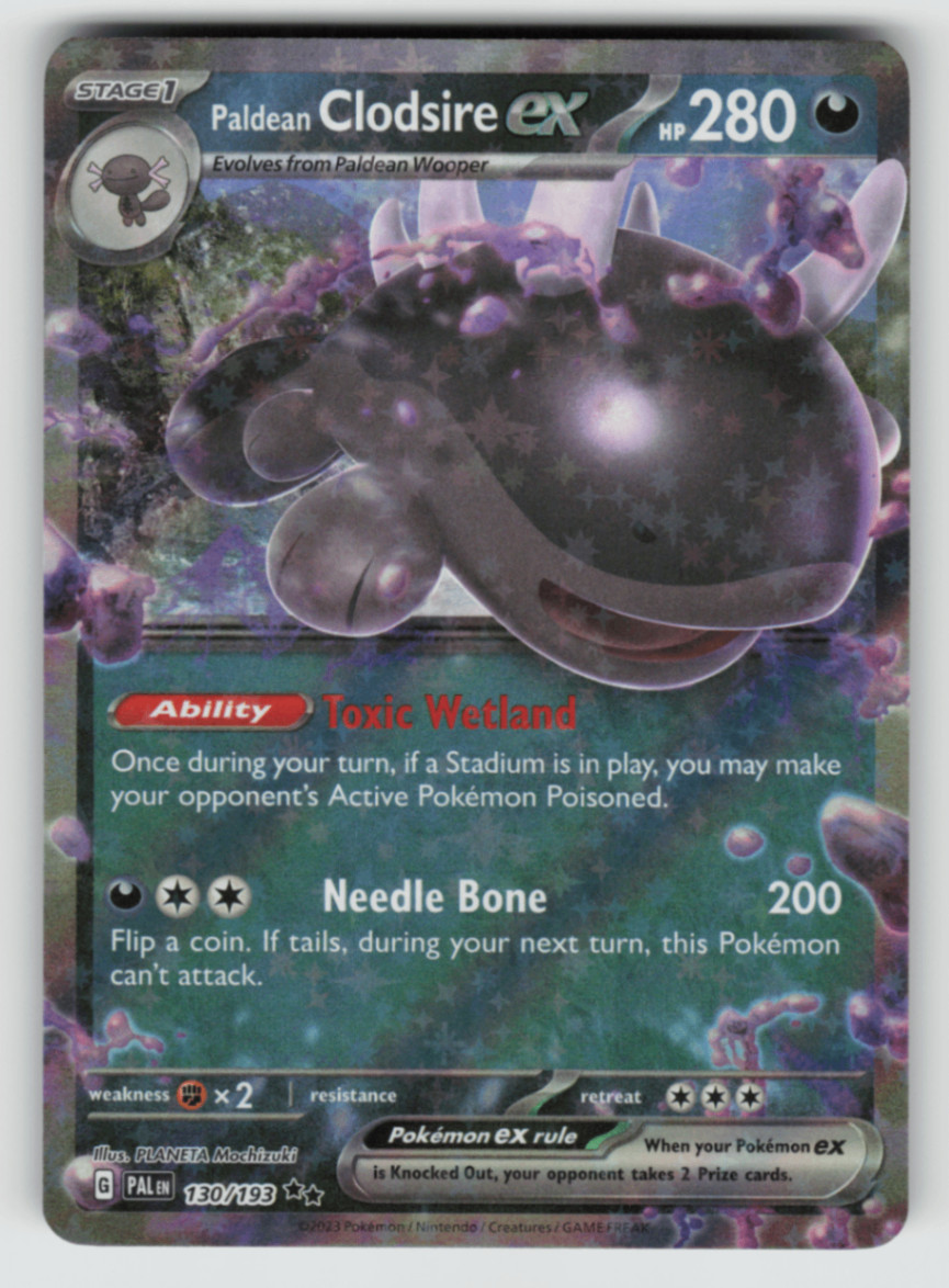 Paldean Clodsire ex Pokemon Paldea Evolved 130/193 Double Rare NM