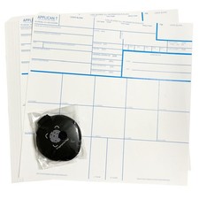 30 Pack FD-258 Fingerprint Kit - Includes Reusable Ink Pad, Instructions,...