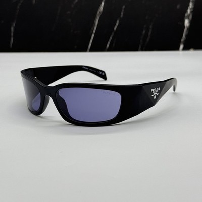 NEW PRADA PRA19S 1BO40G SUNGLASSES PR A19S 1BO40G BLACK/PURPLE