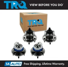 TRQ Wheel Bearing & Hub Front & Rear Assembly Set of 4 for Chevy Olds Pontiac