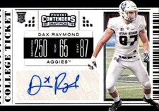 2019 Panini Contenders Draft Picks #152 Dax Raymond RC Auto Rookie Card