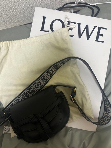 Loewe 331029210 Shoulder Bag Leather Black