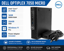 Dell OptiPlex 7050 Micro i7-7700 16GB RAM 256GB SSD Win11 Pro Ethernet Mini PCs