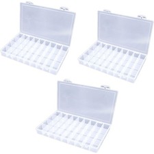 3PCS 36 Grids Large Plastic Organizer Box with Dividers-NEW-LL