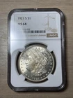 1921 S Morgan Silver Dollar NGC MS64