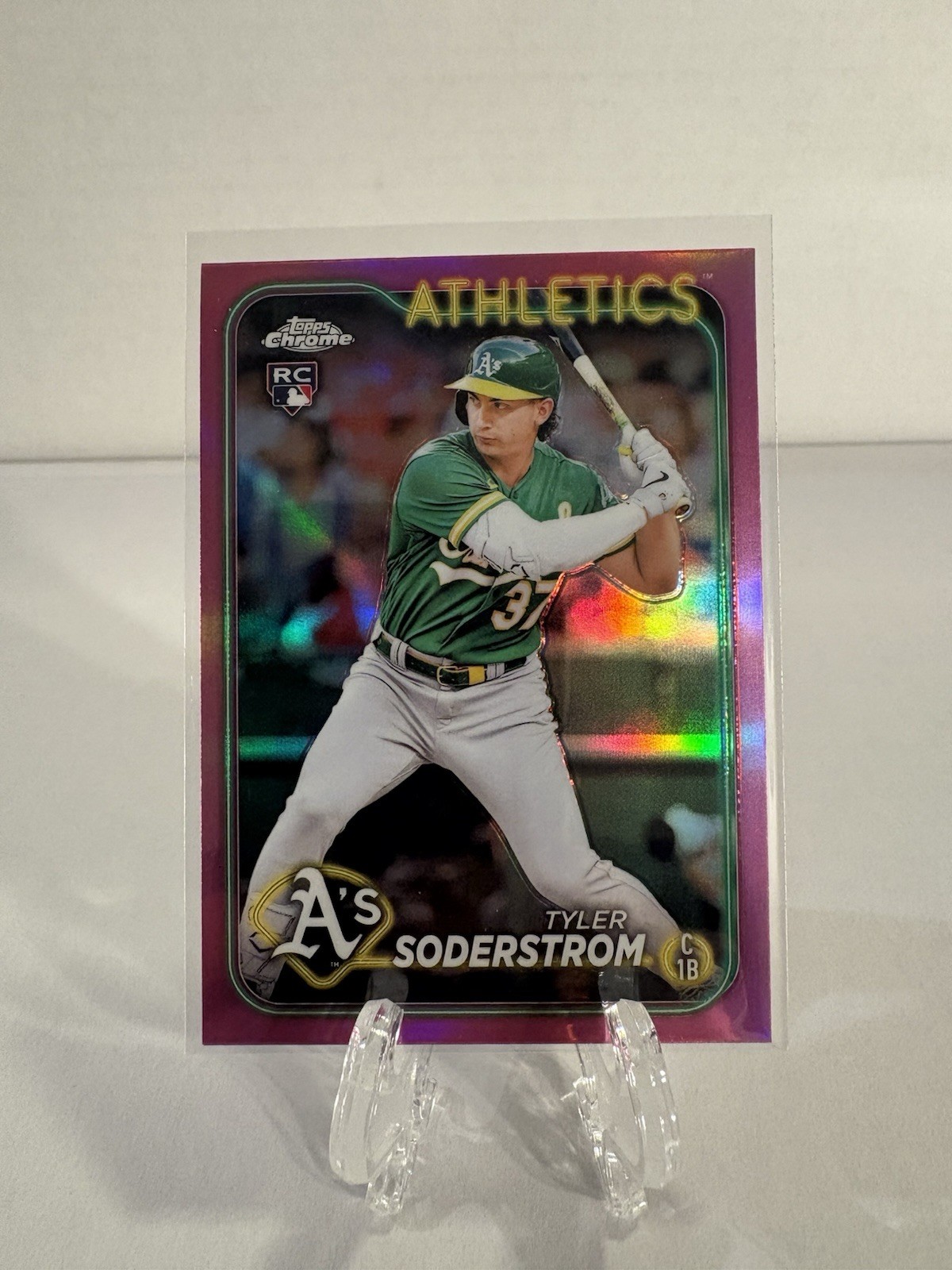 2024 Topps Chrome - Tyler Soderstrom #298 Pink Refractor (RC) (Z)