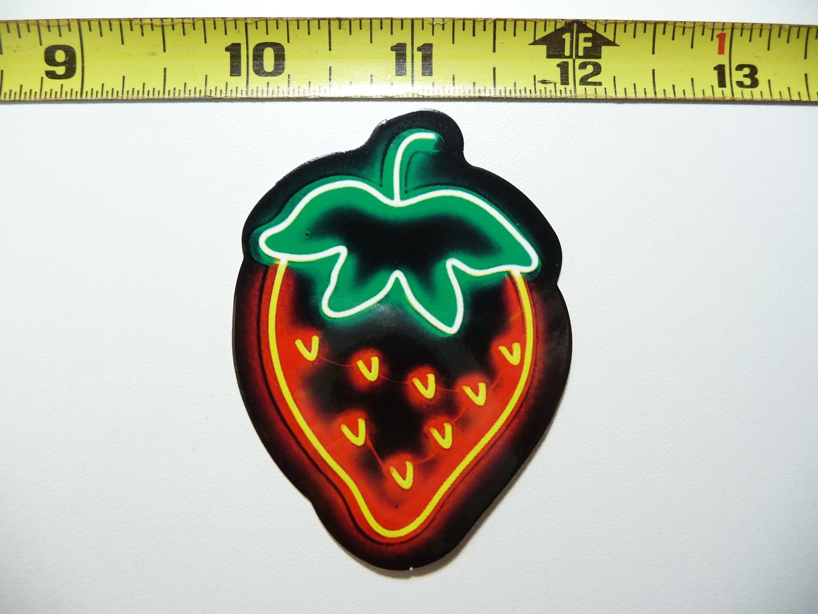 Strawberry Neon Sticker Decal Colorful Fun Celebration Design