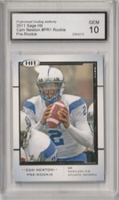 2011 Sage Hit Cam Newton Rookie Card RC #PR1 Gem Mint 10. rookie card picture