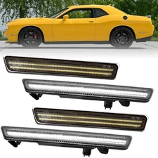 For 2015-2023 Dodge Challenger Front Rear Fender LED Side Marker Light Set 4PC