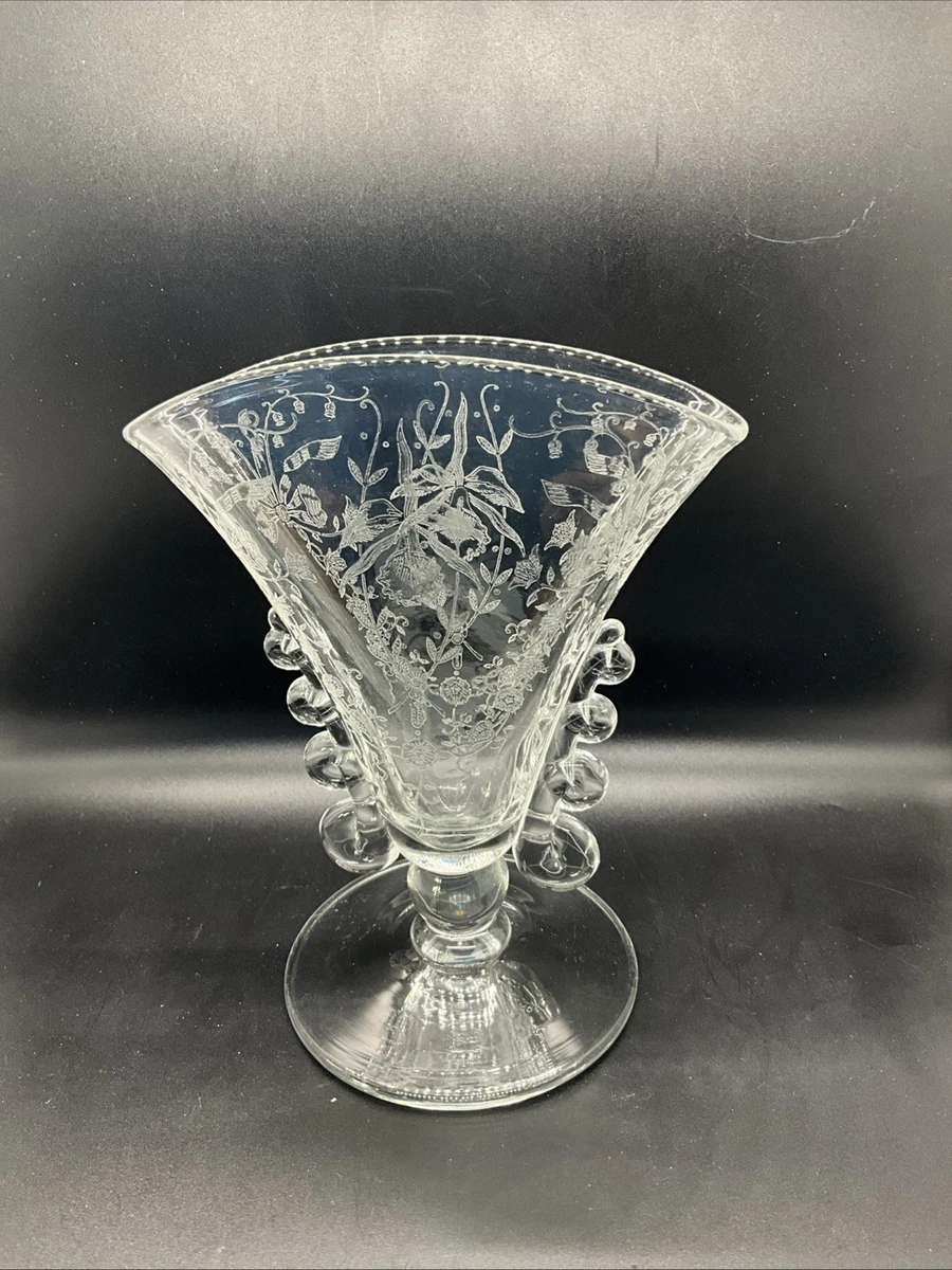ヘイシー社　Heisey Orchid オーキッド　ボウルとグラス　エレガント FREE SHIPPING- Vintage Heisey Elegant Depression Glass Low Sherbet