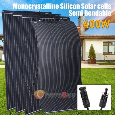 LINEBA Flexible 12V 400W 300W Mono Solar Panel For Home Campervan Caravan RV