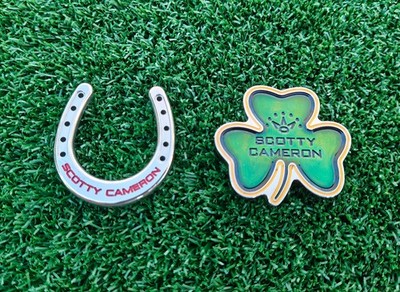 Scotty Cameron Lucky Coin Ball Marker Set - Clover & Get Lucky Horseshoe New