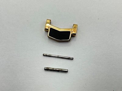 Ladies Versace VSPLH1319  Link Yellow Gold Tone with Black 14mm