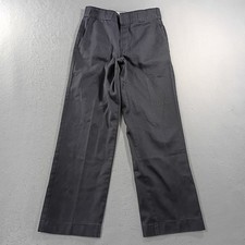 Dickies Straight Relaxed Flat Front Black Khaki Pants Mens Size 30x29