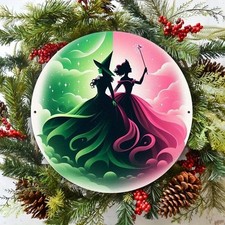 2D Flat, 1pc Metal Witch Wall Decor - Gothic Halloween Decoration with Witch  S