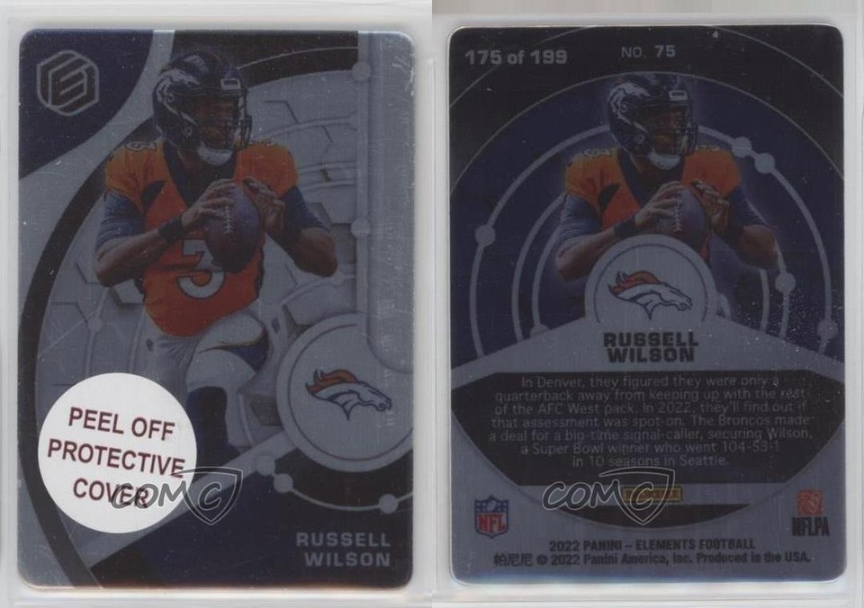 Biggest Element Collection 2022 Panini Elements 175/199 Russell Wilson #75 12mg | eBay