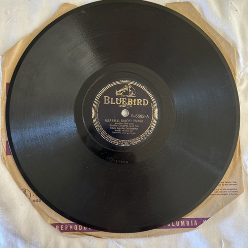 Emilio Caceres-Alla En El Rancho Grande / Adios Mi Chaparrita -Bluebird 10" 78 - Picture 3 of 6