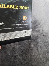 Ecco The dolphin Standee Store Display Promo Sega Dreamcast Genesis Cutout 2000