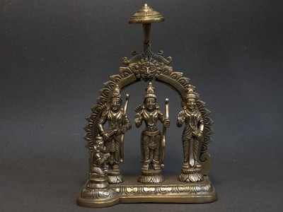Indian Brass Ram Parivar Hindu Idol statue ideal for gifting or for office home 