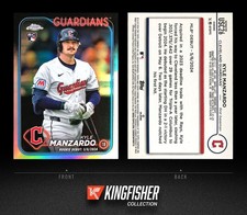 Kyle Manzardo 2024 Topps Chrome Refractor Rookie Debut RC #USC26 Guardians