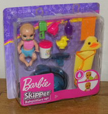 Barbie Skipper Babysitters INC Bath Time Baby Playset & Accessories NEW