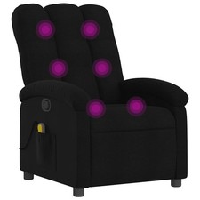 Massage Recliner Chair, Adjustable Backrest/ Footrest, Fabric vidaXL