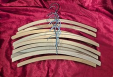 Very Nice Vintage Wooden Hangers Qty 10 Coat Hangers Dress Hangers 17" - 16"