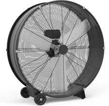 30 Inch Drum Fan 3-Speed High Velocity Industrial Metal Floor Fan for Warehouses