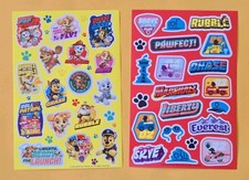 Paw Patrol Sticker Sheet Lot of 2
