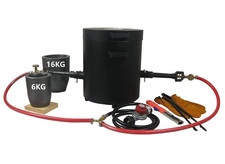 16 KG Gas Metal Melting Furnace Propane Deluxe Kit with Crucibles Molds Casting