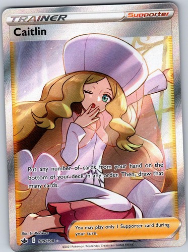 Caitlin 189/198 Ultra Rare Chilling Reign Pokemon Holo Near Mint